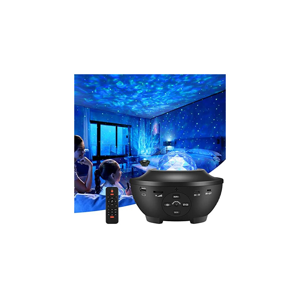 Star Projector Joycabin Ocean Wave Night Light LED Projector Light Galaxy Lighting Bluetooth Star Sky Colour Changing Projector Lamp with Remote