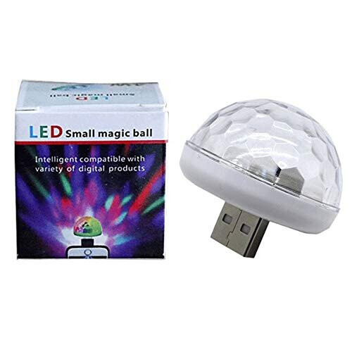 USB Mini Disco Light LED Small Magic Ball Party Lights Multi