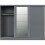 Nevada 3 Door Sliding Wardrobe Grey Gloss 5
