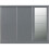 Nevada 3 Door Sliding Wardrobe Grey Gloss 7