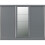 Nevada 3 Door Sliding Wardrobe Grey Gloss 3
