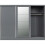 Nevada 3 Door Sliding Wardrobe Grey Gloss 6