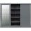 Nevada 3 Door Sliding Wardrobe Grey Gloss 4