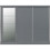 Nevada 3 Door Sliding Wardrobe Grey Gloss 9
