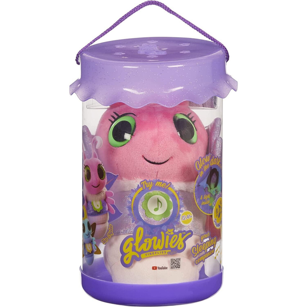 Glowies Firelfies Toddler Sleep Aid Gift Nightlight PINK Soft Plush Toy