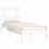 VidaXL vidaXL Bed Frame Bed Base Platform Bed White Solid Wood 90x190 cm Single 3