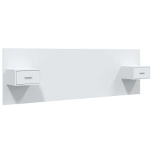 vidaXL Bed Headboard with Cabinets White Engineered Wood Floating Nightstand