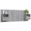 VidaXL vidaXL Bed Headboard with Cabinets Grey Sonoma Engineered Wood Wall Nightstand 3