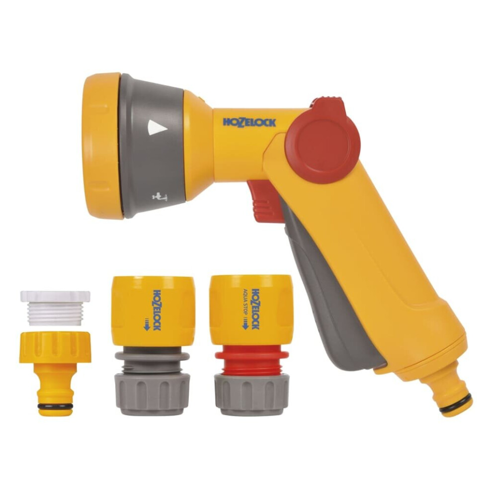 Hozelock Spray Gun with Starter Set Multi Spray Garden Outdoor Sprinkler Head