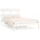 VidaXL vidaXL Solid Wood Bed Frame White 200x200 cm Bedroom Wooden Bedstead Bed Base 2