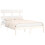 VidaXL vidaXL Solid Wood Bed Frame White 200x200 cm Bedroom Wooden Bedstead Bed Base 3
