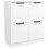 VidaXL vidaXL 2x Sideboards White Engineered Wood Storage Cabinet Home Organiser 3