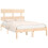 VidaXL vidaXL Bed Frame Bed Base Wooden Platform Bed Solid Wood 150x200 cm King Size 3