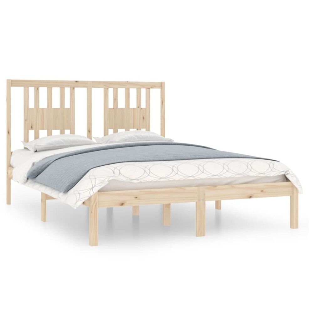 vidaXL Bed Frame Bed Base Platform Bed Solid Wood 120x190 cm Small Double