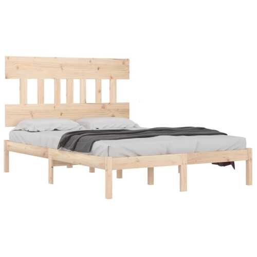 VidaXL vidaXL Solid Wood Bed Frame 160x200 cm Wooden Bedstead Platform Bed Frame 2