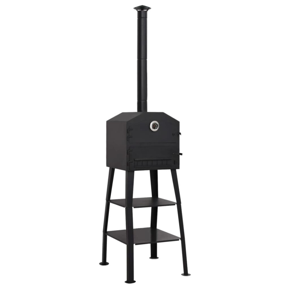 vidaXL Outdoor Pizza Oven Charcoal Fired with 2 Fireclay Stones Pizza Maker