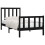 VidaXL vidaXL Bed Frame Bed Base Wooden Bed Black Solid Wood 75x190 cm Small Single 3