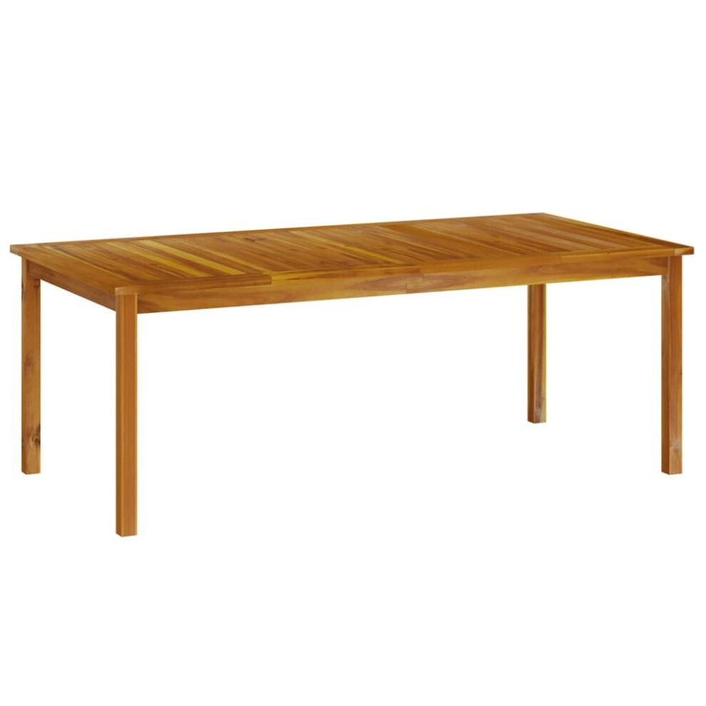 vidaXL Solid Wood Acacia Garden Table Outdoor Dinette Dinner Desk Furniture