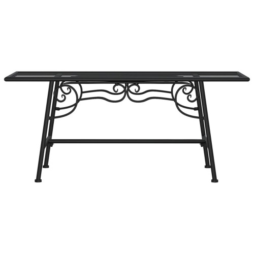 VidaXL vidaXL Baumbank 110 cm Schwarz Stahl 2