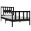 VidaXL vidaXL Bed Frame Bed Base Platform Bed Black Solid Wood 75x190 cm Small Single 3