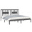 VidaXL vidaXL Solid Wood Pine Bed Frame Grey 200x200 cm Bedstead Platform Bed Frame 3