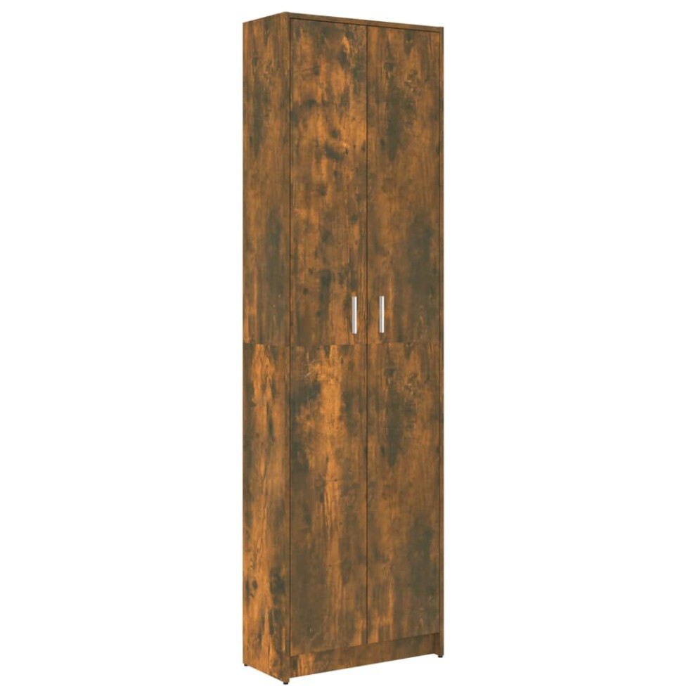 vidaXL Hallway Wardrobe Smoked Oak Engineered Wood Closet Storage Cabinet