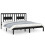 VidaXL vidaXL Solid Wood Pine Bed Frame Black 200x200 cm Bedstead Platform Bed Frame 2