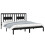 VidaXL vidaXL Solid Wood Pine Bed Frame Black 200x200 cm Bedstead Platform Bed Frame 3
