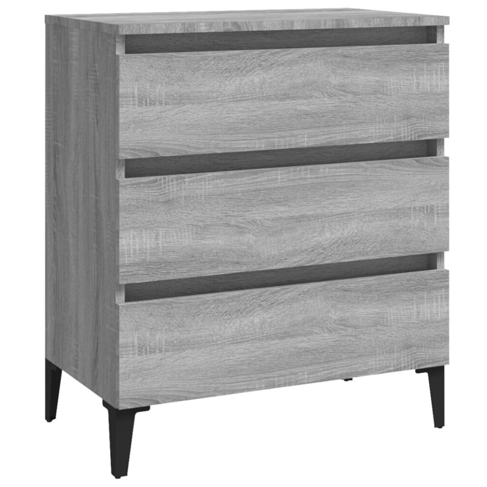 Vidaxl Sideboard Grey Sonoma Engineered Wood Side Cabinet Highboard Cupboard