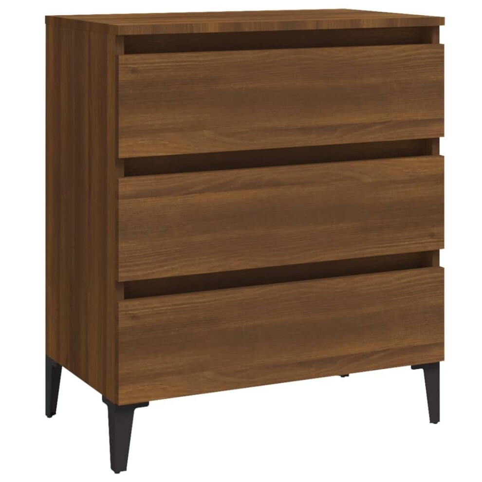 vidaXL Sideboard Brown Oak Engineered Wood Storage Cabinet Highboard Cupboard