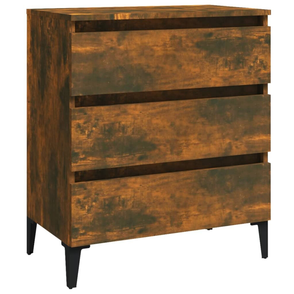 Vidaxl Sideboard Smoked Oak Engineered Wood Storage Cabinet Highboard Cupboard