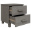 VidaXL vidaXL 2x Bedside Cabinets HAMAR Light Grey 40x35x44.5cm Solid Wood Nightstand 5