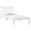 VidaXL vidaXL Bed Frame Bed Base Platform Bed White Solid Wood Pine 90x190 cm Single 3