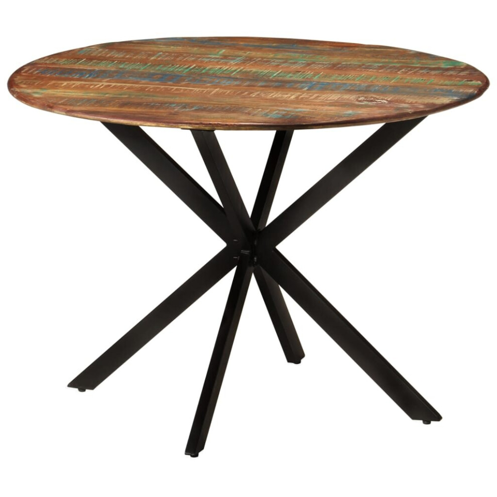 Vidaxl Dining Table Solid Wood Reclaimed And Steel Kitchen Coffee Dinner Table