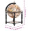 VidaXL vidaXL Solid Wood Eucalyptus Globe Bar Wine Stand Black Wooden Wine Storage 4