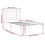 VidaXL vidaXL Solid Wood Pine Bed Frame White 90x200 cm Wooden Bedstead Bed Base 6