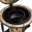 VidaXL vidaXL Solid Wood Eucalyptus Globe Bar Wine Stand Black Wooden Wine Storage 6