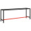 VidaXL vidaXL Work Bench Frame Matte Black and Matte Red Metal Table Frame Bracket 1