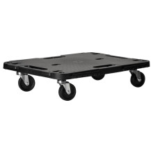 vidaXL Transport Trolley Dolly Trolley Platform Dolly Furniture Mover Black PP