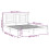 VidaXL vidaXL Bed Frame Platform Bed White Solid Wood 180x200 cm Super King Size 6