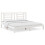 VidaXL vidaXL Solid Wood Pine Bed Frame White 200x200 cm Wooden Bedstead Bed Base 1