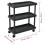 VidaXL vidaXL 3-Tier Workshop Tool Trolley Storage Rolling Cart Utility Cart Black PP 4