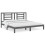 VidaXL vidaXL Solid Wood Pine Bed Frame Grey 200x200 cm Wooden Bedstead Bed Base 2