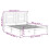 VidaXL vidaXL Solid Wood Pine Bed Frame White 160x200 cm Wooden Bedstead Bed Base 4
