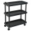 VidaXL vidaXL 3-Tier Workshop Tool Trolley Storage Rolling Cart Utility Cart Black PP 1