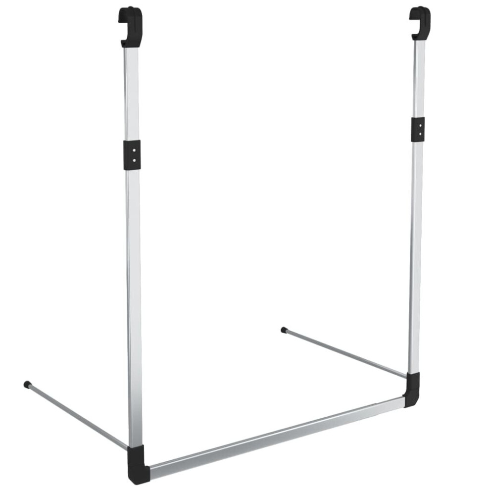 Vidaxl Telescopic Wardrobe Hanging Rail Silver Extendable Closet Hanging Rail