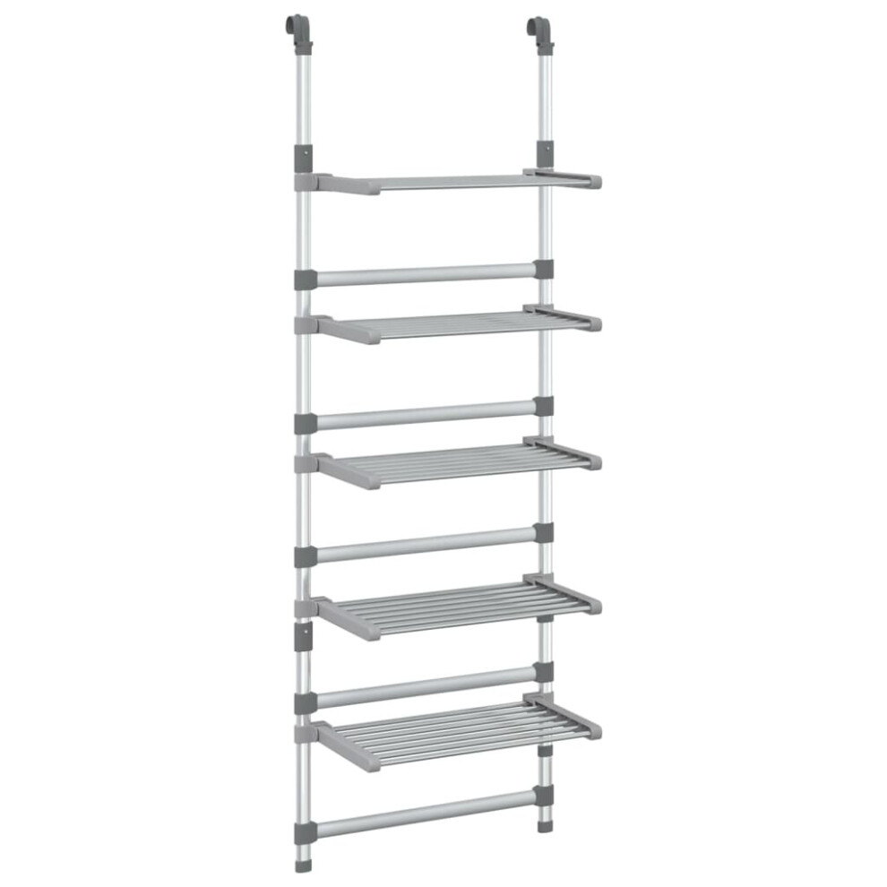 Vidaxl 5-Tier Hanging Laundry Drying Rack Aluminium Clothes Hanger Tower Dryer