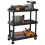 VidaXL vidaXL 3-Tier Workshop Tool Trolley Storage Rolling Cart Utility Cart Black PP 2