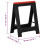 VidaXL vidaXL 2x Foldable Work Trestles Black and Red Polypropylene 350 kg Trestle 8