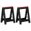 VidaXL vidaXL 2x Foldable Work Trestles Black and Red Polypropylene 350 kg Trestle 1